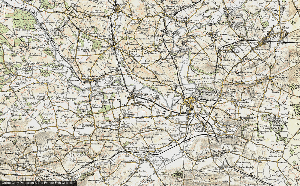 Old Map of Escomb, 1903-1904 in 1903-1904