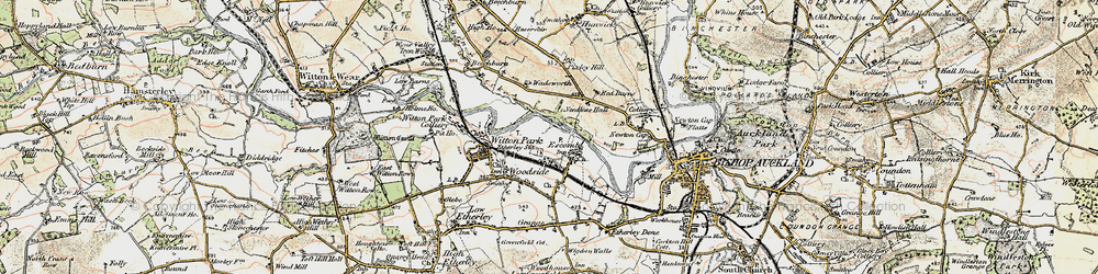 Old map of Escomb in 1903-1904
