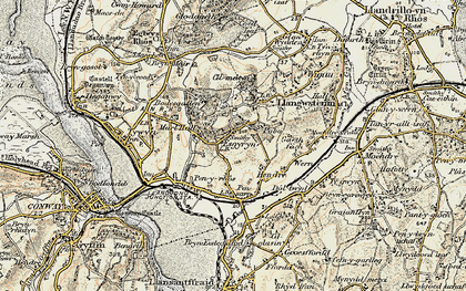 Old map of Esgyryn in 1902-1903