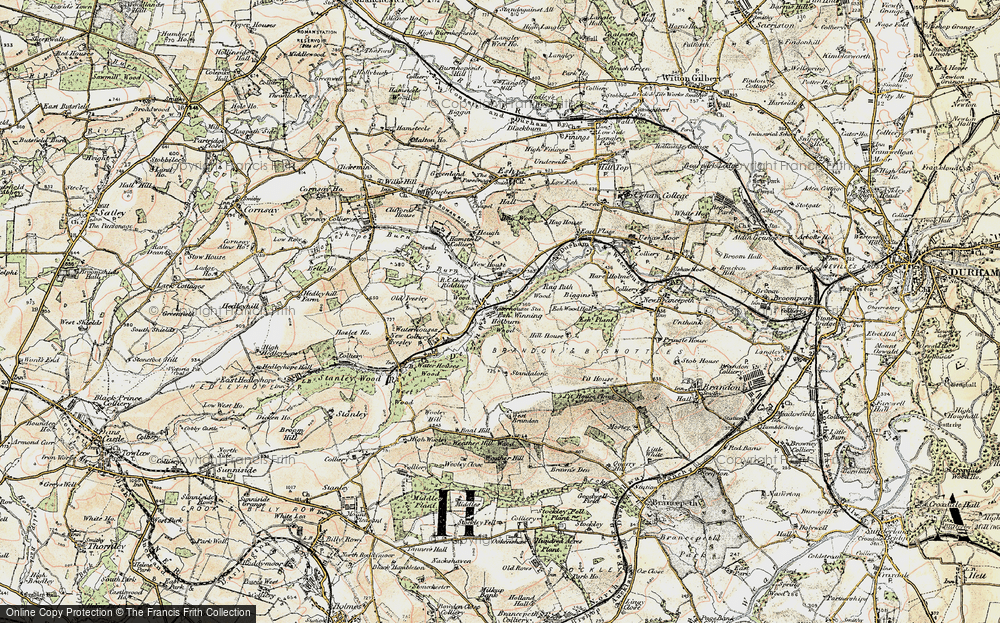 Old Map of Esh Winning, 1901-1904 in 1901-1904