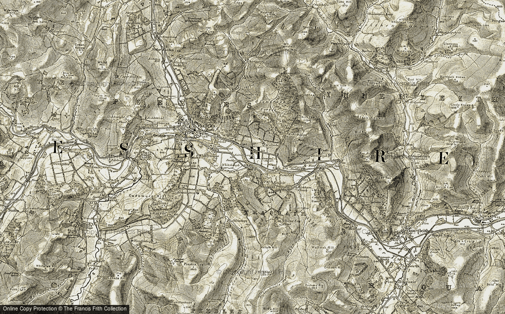 Old Map of Eshiels, 1903-1904 in 1903-1904
