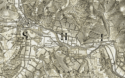 Old map of Eshiels in 1903-1904