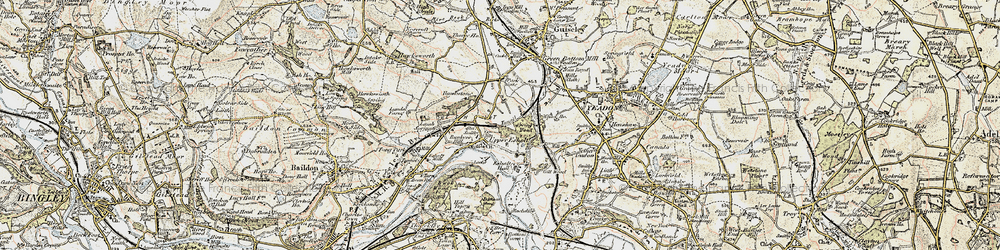 Old map of Esholt in 1903-1904