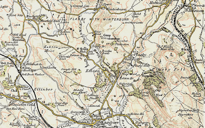 Old map of Eshton in 1903-1904