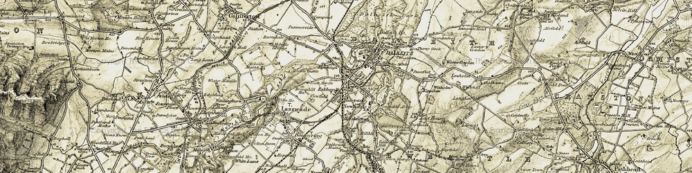 Old map of Eskbank in 1903-1904