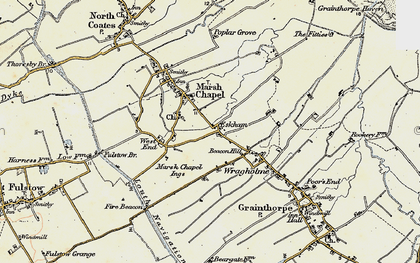 Old map of Eskham in 1903-1908