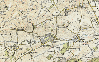 Old map of Eslington Park in 1901-1903