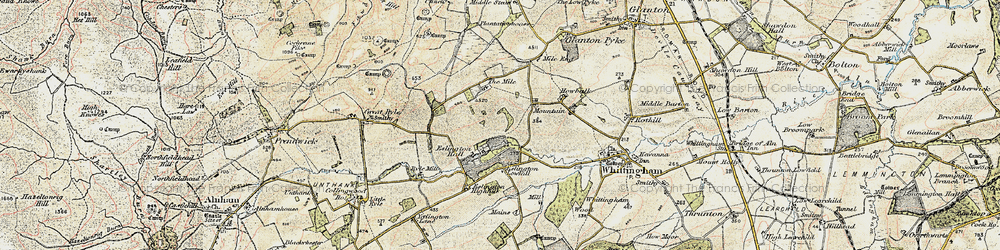 Old map of Eslington Park in 1901-1903