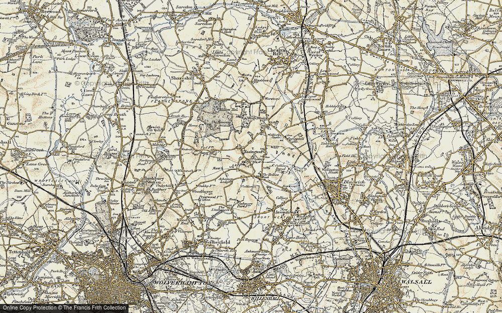 Old Map of Essington, 1902 in 1902