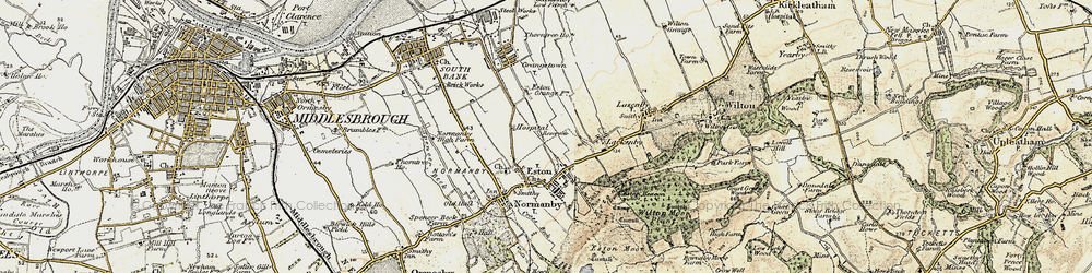 Old map of Eston in 1903-1904