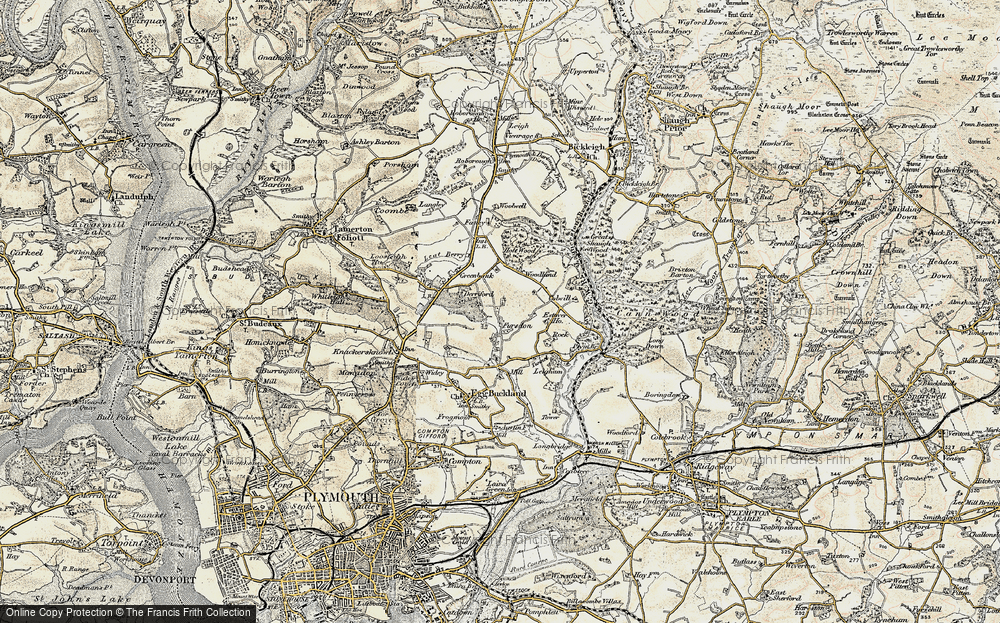 Old Map of Estover, 1899-1900 in 1899-1900