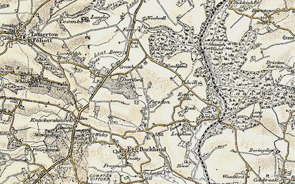 Old map of Estover in 1899-1900