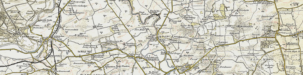 Old map of Etal in 1901-1903
