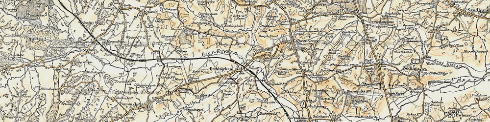 Old map of Etchingham in 1898
