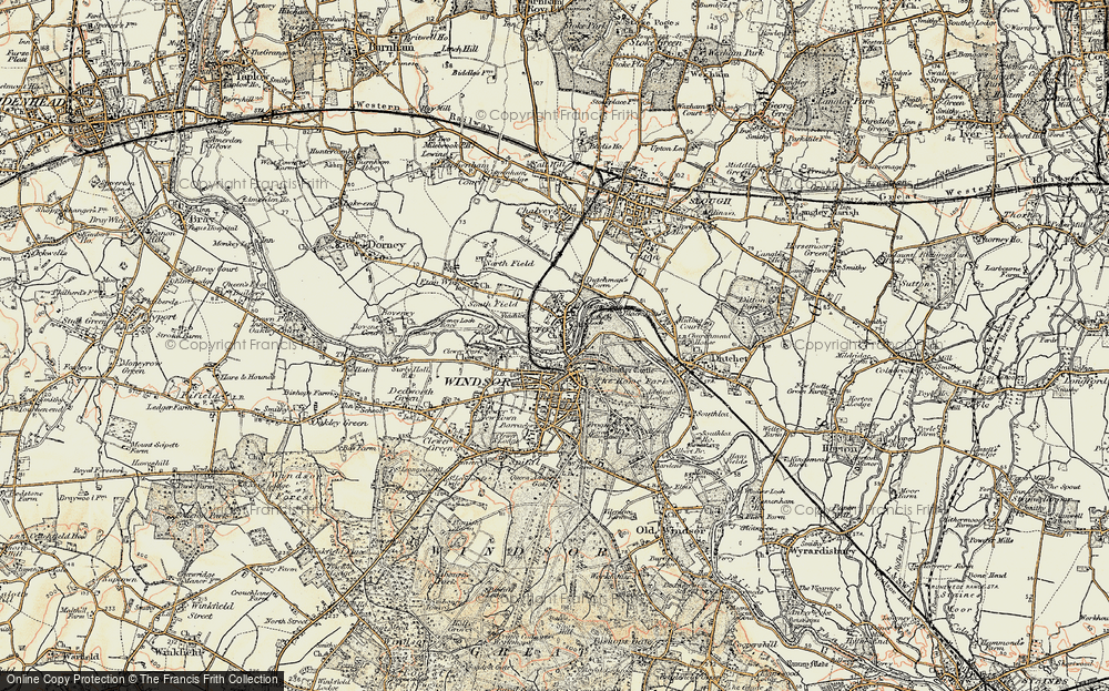 Old Map of Eton, 1897-1909 in 1897-1909