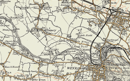 Old map of Eton Wick in 1897-1909