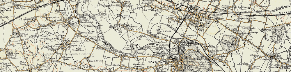Old map of Eton Wick in 1897-1909