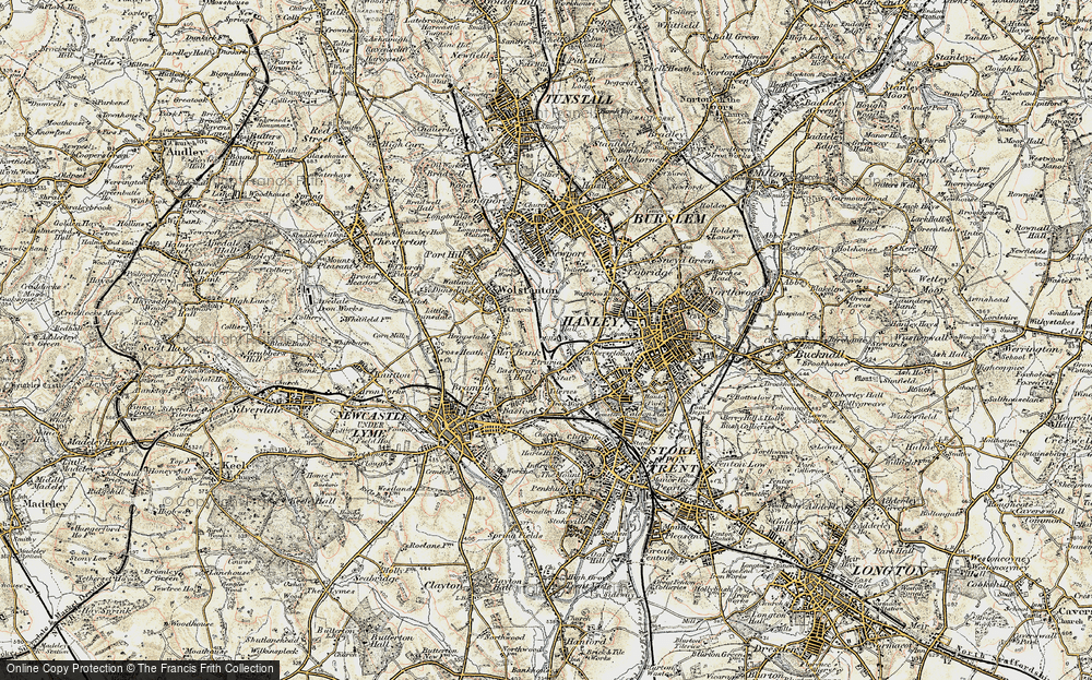 Old Map of Etruria, 1902 in 1902