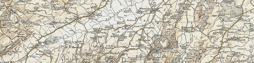 Old map of Etsell in 1902-1903