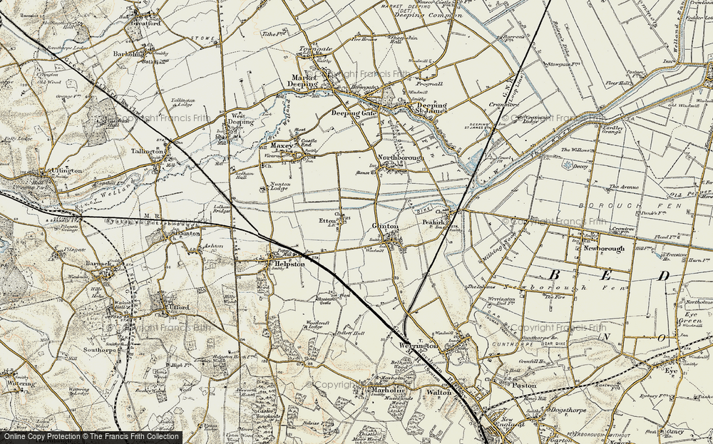 Old Map of Etton, 1901-1902 in 1901-1902