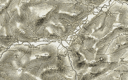 Old map of Yoke Burn in 1904