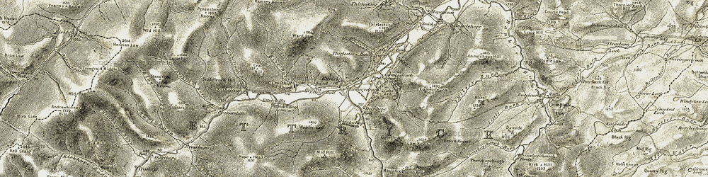 Old map of Yoke Burn in 1904