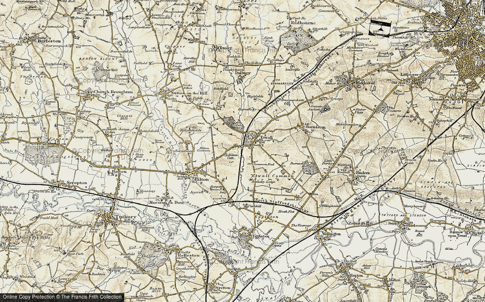 Old Map of Etwall, 1902 in 1902