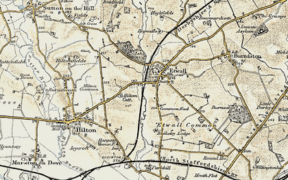 Old map of Etwall in 1902