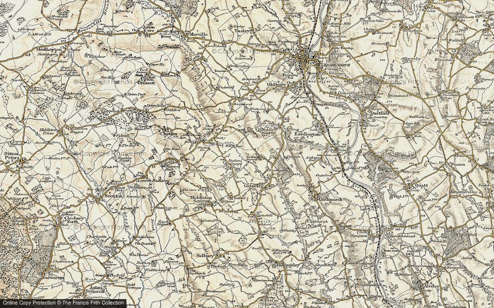 Old Map of Eudon Burnell, 1902 in 1902