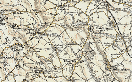 Old map of Eudon Burnell in 1902