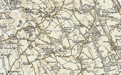 Old map of Eudon George in 1902