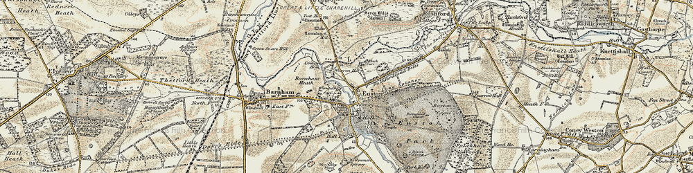 Old map of Black Carr in 1901