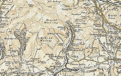 Old map of Evanstown in 1899-1900