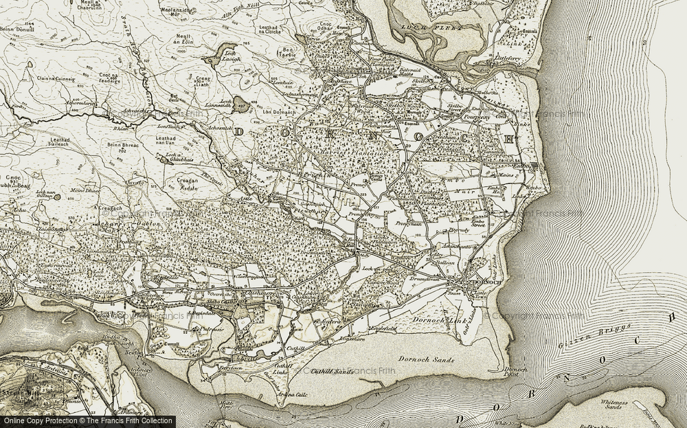 Old Map of Evelix, 1911-1912 in 1911-1912