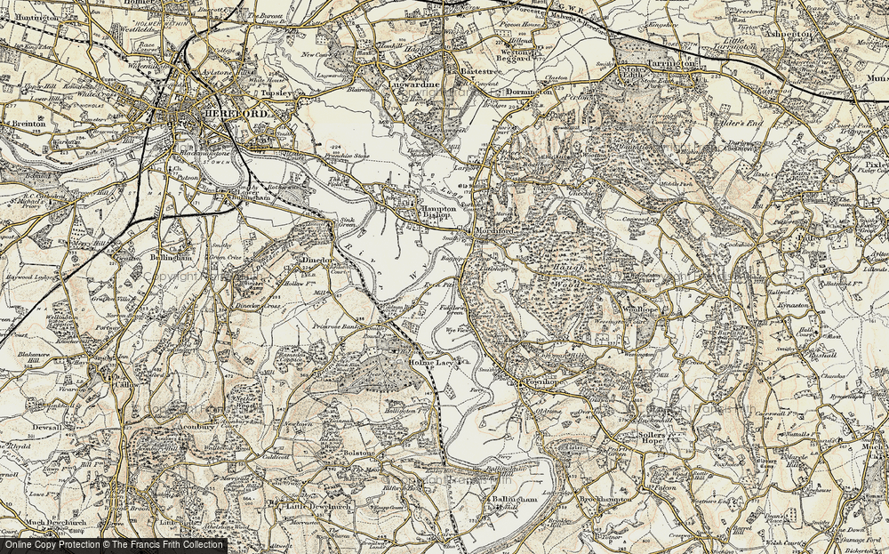 Old Map of Historic Map covering Bagpiper's Tump in 1899-1901