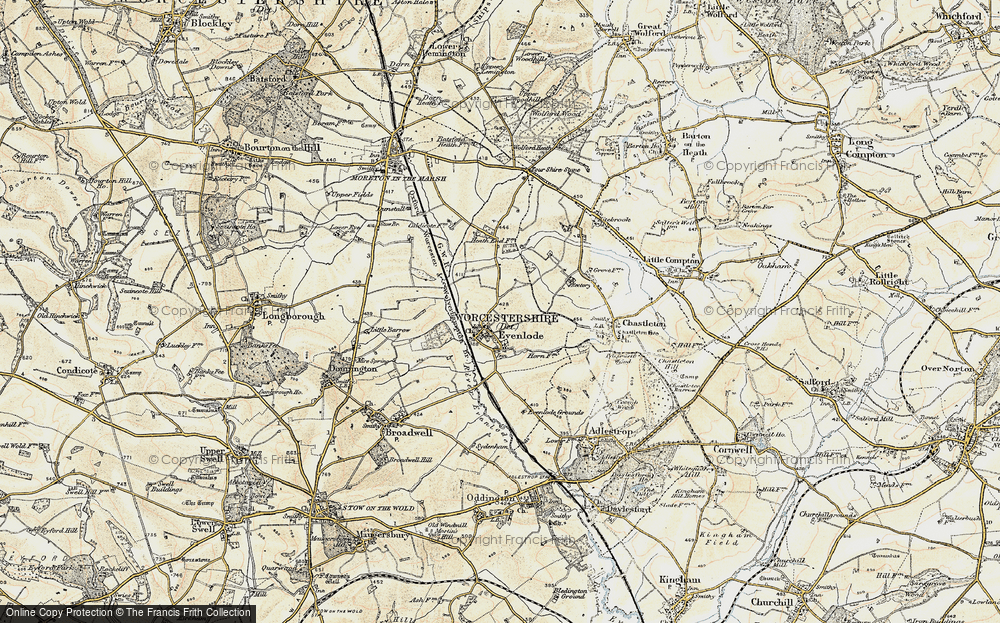 Old Map of Evenlode, 1899 in 1899