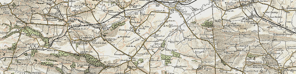 Old map of Bolton Garths in 1903-1904