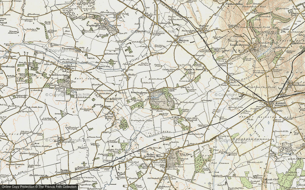 Old Map of Everingham, 1903 in 1903