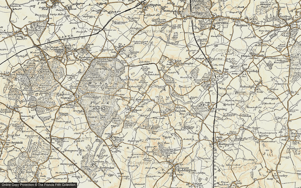 Old Map of Eversholt, 1898-1899 in 1898-1899