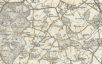 Old map of Eversholt in 1898-1899