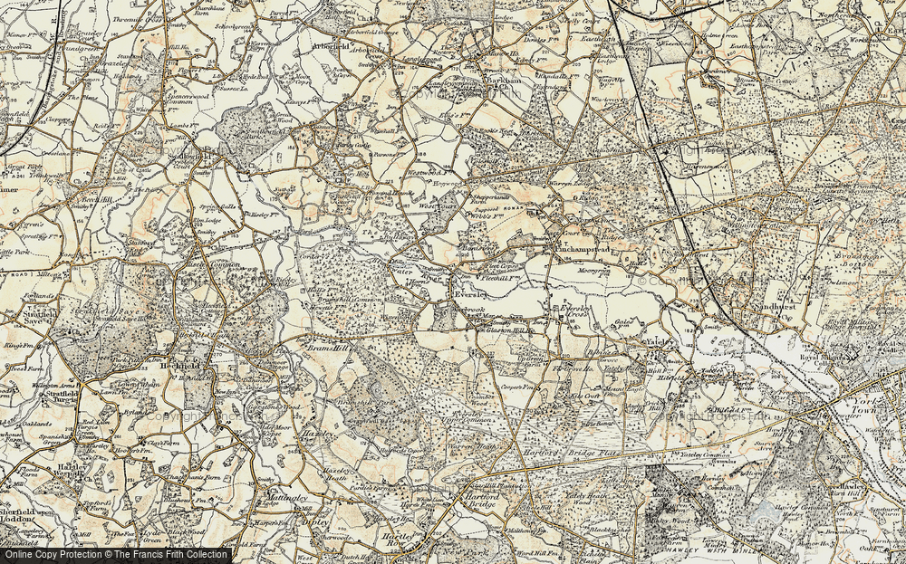 Old Map of Eversley, 1897-1909 in 1897-1909