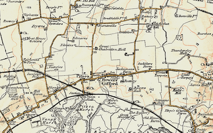 Old map of Eversley in 1898