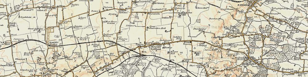 Old map of Eversley in 1898