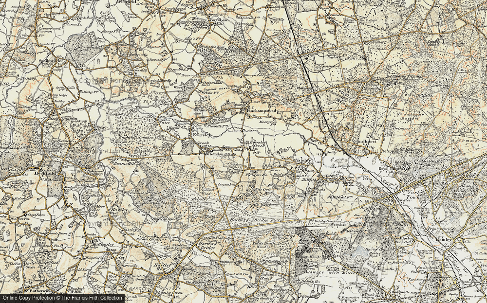 Old Map of Eversley Cross, 1897-1909 in 1897-1909