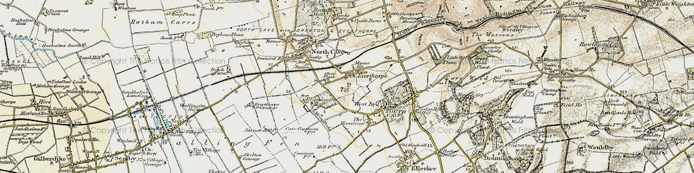 Old map of Everthorpe in 1903