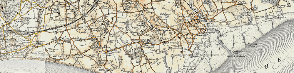 Old map of Everton in 1897-1909