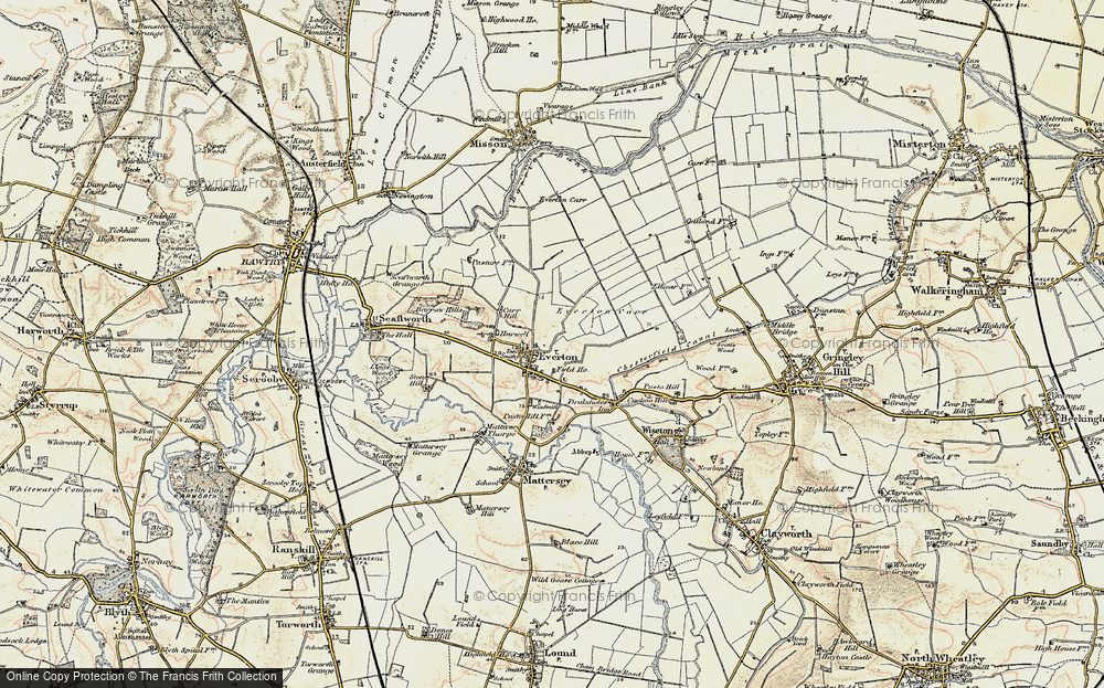 Old Map of Historic Map covering Drakeholes in 1903