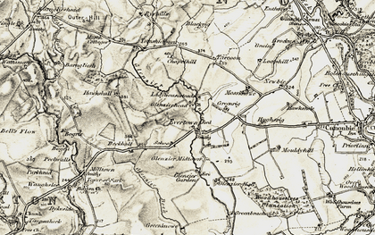 Old map of Tomshielburn in 1901-1904