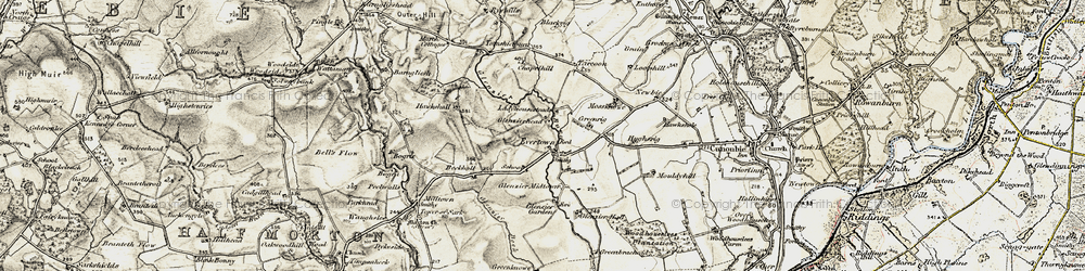 Old map of Barnglies in 1901-1904