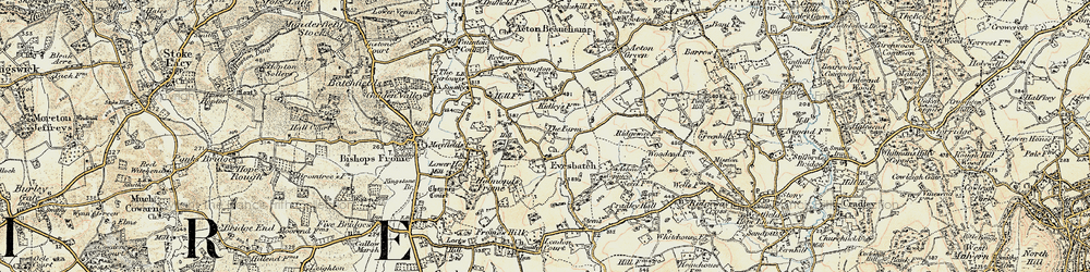 Old map of Ashen Coppice in 1899-1901